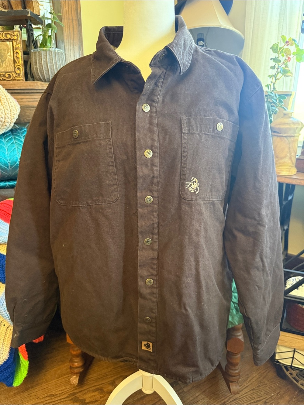 Legendary Whitetails Brown Fleece Lined Button-Front Shirt Jacket